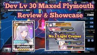 Dev. 30 Maxed Plymouth Review & Showcase | Azur Lane