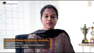 Ms. Keerthana | Associate Prof. | MARG Institute Of Design And Architecture Swarnabhoomi - [MIDAS]