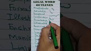 shorthand of difficult legal words