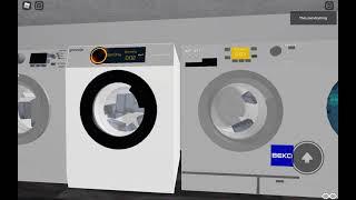 ROBLOX: beko vs Gorenje spin race [beko dumps all clothes out] [George spins VERY fast 1600rpm!]