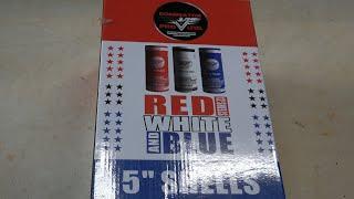 Red, White, and Blue canister shells by Dominator - Get ready for the 4th with these RWB Cans!