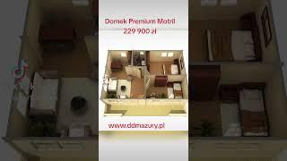 Domek Motril Drewniany Premium Ocieplony Rynny Montaż Malowanie www.ddmazury.pl Zapraszam