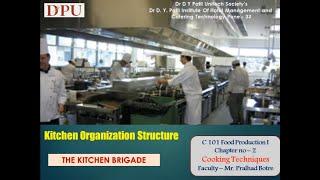 Food Production - Kitchen Organization Structure 1