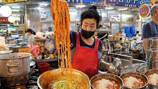 The Best 5 Noodle Masters in Korean Market!! Best Yummy Noodles - Korean Street Food