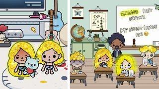 My sister hates me Golden hair school/ Toca Life Story | Toca Boca Live |