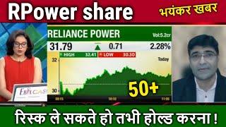 RPOWER share latest news,rpower share future,buy or not ? reliance power share analysis,target,