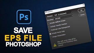 How to Save EPS File in photoshop | Adobe Photoshop Tutorial