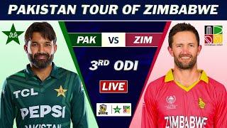 PAKISTAN vs ZIMBABWE 3rd ODI Match LIVE COMMENTARY | PAK vs ZIM ODI MATCH LIVE | pak 25 ov