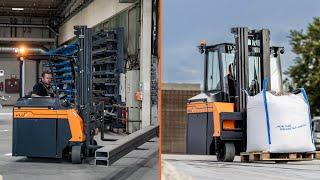 The 2-in-1 forklift FLUX in use | Forklift & Sideloader | HUBTEX