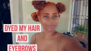 Dyed my Hair and Eyebrows Flaming Desire | My Favourite colour | Jluv876