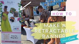 HOW TO MAKE A BANNER FOR YOUR POP UP SHOP | #CANVA #popupshop #smallbusiness