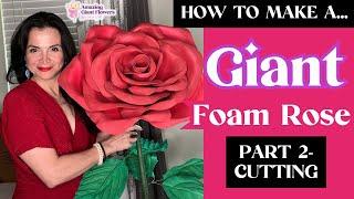 CUTTING GIANT ROSE PETALS FOR MY GIANT ROSE!