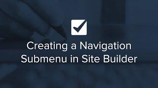 Creating a Navigation Submenu in Site Builder | Checkfront's 2 Minute Check-ups