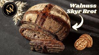 Rustikales Walnuss Skyr Brot - Einfaches Brot ohne kneten und Küchenmaschine - No knead Methode