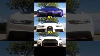 Race  Supra MK5 vs Chiron vs GTR 35 #supra #bugatti #nissangtr #shortsfeed