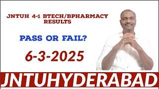 JNTUH 4-1 BTECH/BPHARMACY RESULTS|6-3-2025#jntuh