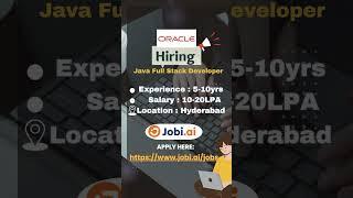 "Java Full Stack Developer at Oracle | 5-10 Years of Expertise | Crafting End-to-End Solutions!"