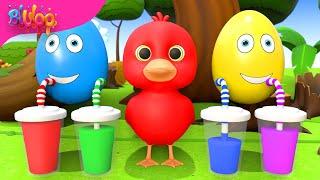 Learn colors with Surprise Eggs Kids Song and Five Little Ducks | BluLoo Nursery Rhymes & Kids Songs