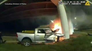 Man rescued from burning truck in Ohio