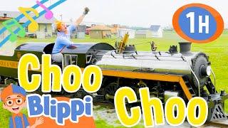 Blippi's Train Song + 1 Hour of Educational Vehicle Songs For Kids