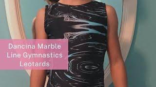 Dancina Marble Line Gymnastics Leotards for Girls with Matching Shorts