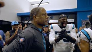 Go inside the locker room after the Panthers' win over Tampa Bay