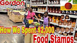 MASSIVE $2,000 FOOD STAMP HAUL FOR A FAMILY OF 9 ON SECTION 8 |SHOPPING AT GORDON FOOD SERVICE STORE