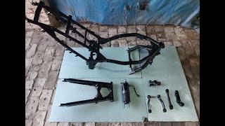 Full Restoration Old Motorcycle Kawasaki GPZ 600 R - Part 2 (Frame,Rear Shock and Swingarm)