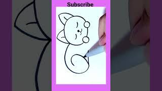 تعليم الرسم بسهوله للمبتدئين/رسم قطه بالارقامTeaching/drawing a cat by numbers