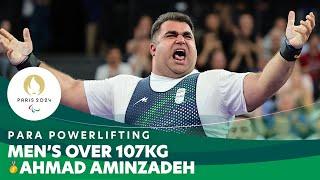  Iran's Ahmad Aminzadeh Wins Men's Over 107Kg Final | Para Powerlifting - Paris 2024 Paralympics