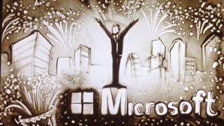 Microsoft | Sand animation by Sand-Show | Песочная анимация