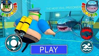 Playing as Barry vs Great White Shark in Barry's Prison Run Water Mode! Roblox