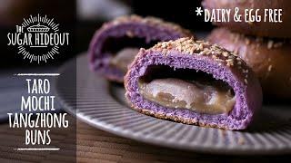 Taro Mochi Tangzhong Buns (Dairy & Egg Free)