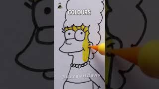 Draw  Marge Simpson  #shorts