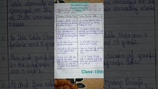 Difference between Mendeleev and Modern Periodic Table|| Class-10th || #viral #chemistry #shots