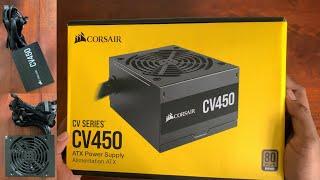 Corsair CV450 80Plus Bronze, ATX PSU unboxing in English !!