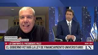 Milei sobre el financiamiento universitario: "Veto total"