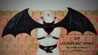 Leather Bat Wings | Demon cosplay | DIY Leather BDSM Demon Wings PDF Pattern Video Tutorial