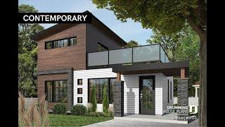 Best 2 story tiny Modern house plan by Drummond House Plans (plan 1703)