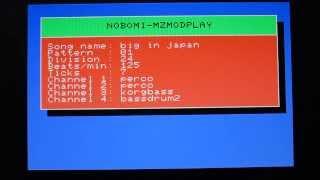 Sharp MZ-821 playing MOD file on NOBOMI Covox