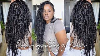 Updated Boho Faux Locs, using human hair and synthetic hair.