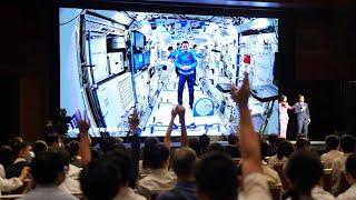 Chinese astronauts talk with Hong Kong youths from space