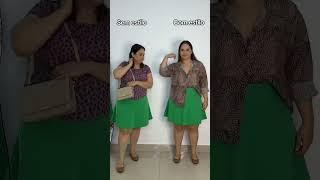 Plus size look with green skirt and leopard print shirt #fashion #plussize #tailoringfashion #wom...