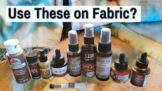 Using Mixed Media Supplies to Color Fabric