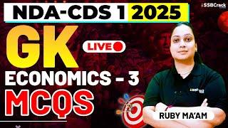 NDA & CDS 1 2025 Exam GK Live - Economics MCQs - Class 3