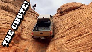 The Chute! 2018 Toyota Tacoma .... The scariest trail feature I've ever done!