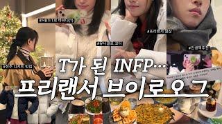 VLOG | INFP가 T로 바뀐 이유? 전주 디저트·현지인 맛집, 유니클로 패딩 고민, 책 추천, 첫눈 브이로그️