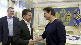 Ukrainian President Zelenskiy Welcomes 'Good-Looking' Tom Cruise To Kyiv