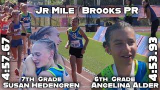 6th Grade  Mile Record | Angelina Alder | 7th Grade | Susan Hedengren