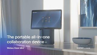 The portable all-in-one collaboration device  |  Webex Desk Mini